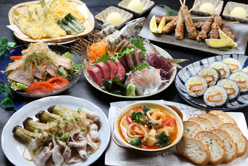 Japanese cuisine, including sushi