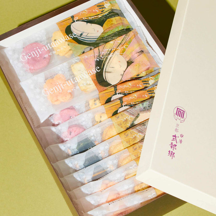 Uji Shikibuno Sato Seasonal Senbei Gift Set (16 Pieces, 4 Flavors)